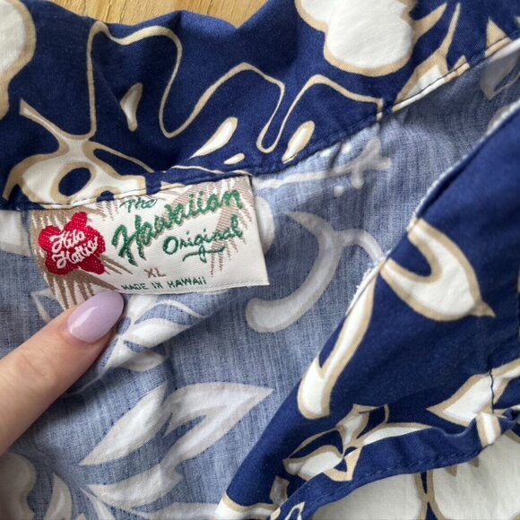 Vintage Hilo Hattie’s Hawaiian Floral Short Sleeve Button Up Shirt Size XL - Picture 7 of 9